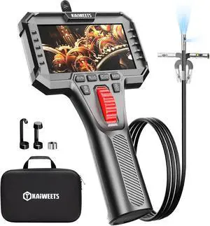 Dual Lens Two-Way Articulating Borescope Camera with Light, 0.25in Slim Probe, Industrial Endoscope Inspection Camera with Light, 5.3FT Flexible Snake Scope for Automotive, HVAC and Aircraft Mechanics Dual Lens Two-Way Articulating Borescope Camera with Light, 0.25in Slim Probe, Industrial Endoscope Inspection Camera with Light, 5.3FT Flexible Snake Scope for Automotive, HVAC and Aircraft Mechanics