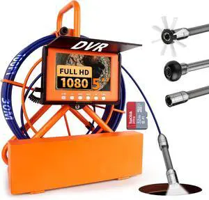 Sewer Camera 100FT/30M Pipe Inspection Borescope Endoscope Camera with Light 6 LEDs 5" IPS Screen 17MM Plumbing Snake 5000 Mah Battery,1080P High-Definition Industrial Sewer Camera Sewer Camera 100FT/30M Pipe Inspection Borescope Endoscope Camera with Light 6 LEDs 5" IPS Screen 17MM Plumbing Snake 5000 Mah Battery,1080P High-Definition Industrial Sewer Camera