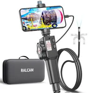 Two-Way Articulating Borescope for iPhone&Android | Endoscope Camera with Light, HD Inspection Camera with Battery for Automotive, Engine, Pipe 0.33in Lens-3.3FT Flexible Cable Two-Way Articulating Borescope for iPhone&Android | Endoscope Camera with Light, HD Inspection Camera with Battery for Automotive, Engine, Pipe 0.33in Lens-3.3FT Flexible Cable