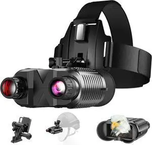 Night Vision Goggles Head Mounted, 1312FT Night Vision Binoculars Compatible with Military Tactical Helmet, Infrared Long Focus 8X Digital Zoom/32GB SD Card Night Vision Goggles Head Mounted, 1312FT Night Vision Binoculars Compatible with Military Tactical Helmet, Infrared Long Focus 8X Digital Zoom/32GB SD Card
