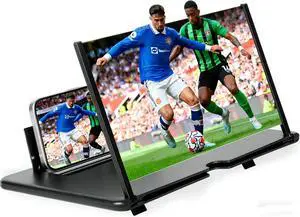 16 Inch Phone Magnifier Screen, 3D HD Magnifying Projector Screen Enlarger for Movies, Videos and Gaming, Foldable Phone Stand with Screen Amplifier, Compatible with All Smartphones 16 Inch Phone Magnifier Screen, 3D HD Magnifying Projector Screen Enlarger for Movies, Videos and Gaming, Foldable Phone Stand with Screen Amplifier, Compatible with All Smartphones