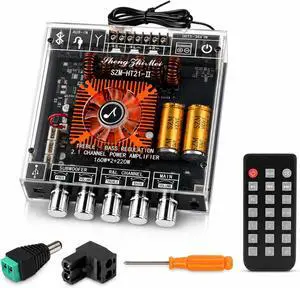 540W 2.1-Channel Mini Bluetooth Amplifier Board 160W×2 + 220W Subwoofer, with TWS, FM/USB/AUX, IR Remote, DC15-36V, Deep Bass for DIY Speakers & Home Audio 540W 2.1-Channel Mini Bluetooth Amplifier Board 160W×2 + 220W Subwoofer, with TWS, FM/USB/AUX, IR Remote, DC15-36V, Deep Bass for DIY Speakers & Home Audio