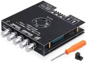 Bluetooth Amplifier Board, ZK-HT21 2.1 Channel 160W x 2+220W Subwoofer Amp | Stereo Mini Audio Power Amplifier Module TDA7498E HiFi Chips,BT USB AUX Input DC 15-36V for DIY Home Speakers Bluetooth Amplifier Board, ZK-HT21 2.1 Channel 160W x 2+220W Subwoofer Amp | Stereo Mini Audio Power Amplifier Module TDA7498E HiFi Chips,BT USB AUX Input DC 15-36V for DIY Home Speakers