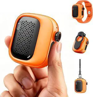 Wearable Bluetooth Speaker, 43g Mini Clip-On Bluetooth Speaker, 3-in-1 Wearable Ways, 20H Playtime Dustproof Multi Pairing Stereo Speaker for Hiking, Swimming, Shower, Outdoor Activities(Orange) Wearable Bluetooth Speaker, 43g Mini Clip-On Bluetooth Speaker, 3-in-1 Wearable Ways, 20H Playtime Dustproof Multi Pairing Stereo Speaker for Hiking, Swimming, Shower, Outdoor Activities(Orange)
