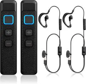 Mini Walkie Talkies with Earpiece, Ultralight 27g Hands-Free Clip-On Two Way Radios for Restaurant, Salon, Hotel, Retail & Business - Rechargeable Lapel Radio with 48-Hour Battery 2 Pack Mini Walkie Talkies with Earpiece, Ultralight 27g Hands-Free Clip-On Two Way Radios for Restaurant, Salon, Hotel, Retail & Business - Rechargeable Lapel Radio with 48-Hour Battery 2 Pack