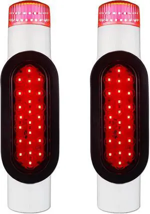 Boat Trailer Guide on Post Pipe Light Set DOT Approved Submersible Boat Trailer Guide Pole Lights for 2-3/8" PVC Pipe LED Lights for Boat Trailers Waterproof 2Pcs White Boat Trailer Guide on Post Pipe Light Set DOT Approved Submersible Boat Trailer Guide Pole Lights for 2-3/8" PVC Pipe LED Lights for Boat Trailers Waterproof 2Pcs White