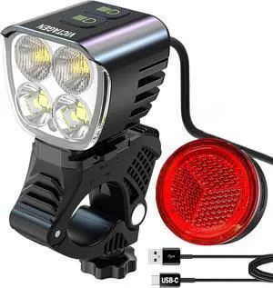 Victagen Bike Light 12000lm Bike Lights for Night Riding, Waterproof Lights for bike Rechargeable Front Bike Headlight and Taillight, High & Low Beam, 10000mAh ultra long endurance bike lights Victagen Bike Light 12000lm Bike Lights for Night Riding, Waterproof Lights for bike Rechargeable Front Bike Headlight and Taillight, High & Low Beam, 10000mAh ultra long endurance bike lights