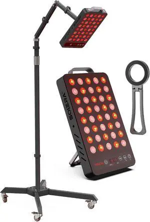 Near Infrared Red Light Panel with Magnetic Mount and Floor Stand 660nm 850nm Dual Wavelength LED Wellness Lamp Zero EMF Black Near Infrared Red Light Panel with Magnetic Mount and Floor Stand 660nm 850nm Dual Wavelength LED Wellness Lamp Zero EMF Black