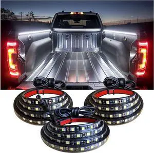 Truck Bed Lights LED Strip 3Pcs 60Inch, Cool Pickup Truck Bed Accessories Kit, Waterproof 12V 270 LED Lighting Strip for Pickup Camper Van SUV RV Boat Truck Bed Lights LED Strip 3Pcs 60Inch, Cool Pickup Truck Bed Accessories Kit, Waterproof 12V 270 LED Lighting Strip for Pickup Camper Van SUV RV Boat
