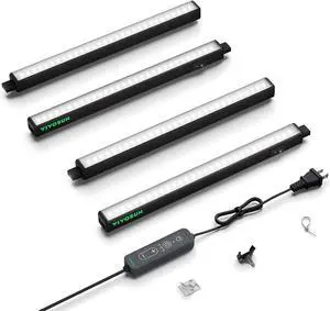 T5 Grow Lights for Indoor Plants, 5000K Full Spectrum, 1FT | 28W (4 x 7W), 4-Pack, Timer & Dimming Controller, SGS Compatible, Linkable T5 Grow Lights for Indoor Plants, 5000K Full Spectrum, 1FT | 28W (4 x 7W), 4-Pack, Timer & Dimming Controller, SGS Compatible, Linkable