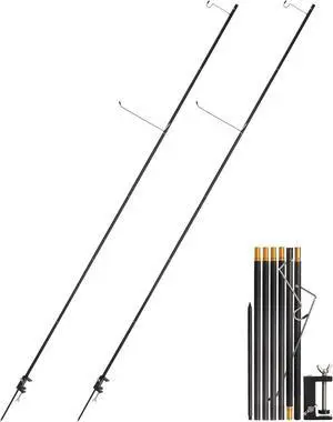 72in/85in Collapsible Aluminum Alloy Camping Lantern Stand Pole with Hooks and Stakes, Ultralight Portable Foldable Durable Lamp Poles for Camping Tables and Outdoor Fishing, Picnic 72in/85in Collapsible Aluminum Alloy Camping Lantern Stand Pole with Hooks and Stakes, Ultralight Portable Foldable Durable Lamp Poles for Camping Tables and Outdoor Fishing, Picnic
