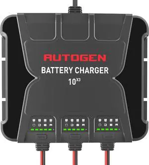 3-Bank Smart Marine Battery Charger, 12V 30A (10A/Bank) Waterproof Onboard Boat Charger, Battery Maintainer and Desulfator for Deep-Cylce, AGM and Lithium(LiFePO4) Batteries 3-Bank Smart Marine Battery Charger, 12V 30A (10A/Bank) Waterproof Onboard Boat Charger, Battery Maintainer and Desulfator for Deep-Cylce, AGM and Lithium(LiFePO4) Batteries