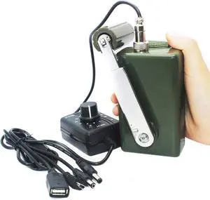 Hand Crank Generator High Power Charger for Outdoor Mobile Phone Computer Charging 30W / 0-28V with USB Plug (Green Generator + DC Regulator) Hand Crank Generator High Power Charger for Outdoor Mobile Phone Computer Charging 30W / 0-28V with USB Plug (Green Generator + DC Regulator)