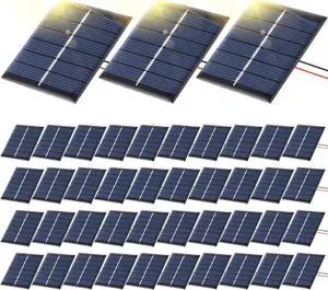 40 Pcs Mini Solar Panels 3V 120MA Small Polycrystalline Solar Cells Bulk DIY System Kits Epoxy Panel Module Photovoltaic Cells Charger 60 x 55 mm for Light Flashlight Charger 40 Pcs Mini Solar Panels 3V 120MA Small Polycrystalline Solar Cells Bulk DIY System Kits Epoxy Panel Module Photovoltaic Cells Charger 60 x 55 mm for Light Flashlight Charger