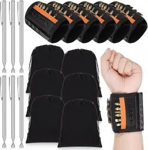 12 Pcs Gifts for Father Magnetic Wristband Retractable Magnetic Pickup Tool Magnet Wrist Belt Tool Holder with 15 Magnets for Holding Screws Nails Drilling Bits for Men Dad Husband 12 Pcs Gifts for Father Magnetic Wristband Retractable Magnetic Pickup Tool Magnet Wrist Belt Tool Holder with 15 Magnets for Holding Screws Nails Drilling Bits for Men Dad Husband