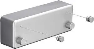 Retractable Double Clothesline Laundry Indoor Washing Clothes Line | Adjustable Stainless Steel Clothes Dryer Rope String, Hotel Style Heavy Duty, 13.8 Feets, Wall Mounted, Silver ABS Aluminum Retractable Double Clothesline Laundry Indoor Washing Clothes Line | Adjustable Stainless Steel Clothes Dryer Rope String, Hotel Style Heavy Duty, 13.8 Feets, Wall Mounted, Silver ABS Aluminum
