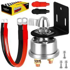 300A 12V 48V Battery Disconnect Switch with 2GA Cable Side Post Mounting Bracket High Current Battery Cut Off Heavy Duty Master Switch for Car Boat RV ATV UTV Vehicles 300A 12V 48V Battery Disconnect Switch with 2GA Cable Side Post Mounting Bracket High Current Battery Cut Off Heavy Duty Master Switch for Car Boat RV ATV UTV Vehicles