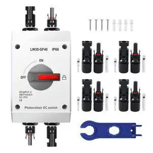 32A DC 1200V PV Solar Disconnect Switch, IP66 Waterproof & Lightning Protection & Anti-UV Solar Circuit Isolator Box for Solar Panels (International Standard: IEC60947-3) 32A DC 1200V PV Solar Disconnect Switch, IP66 Waterproof & Lightning Protection & Anti-UV Solar Circuit Isolator Box for Solar Panels (International Standard: IEC60947-3)
