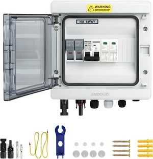 1 in 1 Out Solar Combiner Box,PV Combiner Box with 20A PV Fuse,DC 20A Circuit Breaker and Surge Protector,IP65 Solar Disconnect Switch Box for Indoor Outdoor Solar Panel System (1 in 1 Out 20A 500V) 1 in 1 Out Solar Combiner Box,PV Combiner Box with 20A PV Fuse,DC 20A Circuit Breaker and Surge Protector,IP65 Solar Disconnect Switch Box for Indoor Outdoor Solar Panel System (1 in 1 Out 20A 500V)