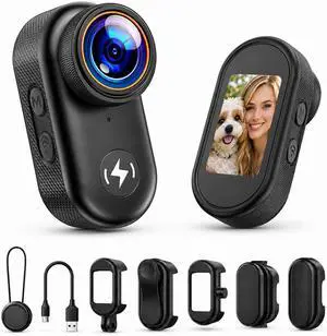 4K Mini Body Camera with 64GB Card, Thumb Action Camera with WiFi, 1.47" HD Screen & Magnetic Mount, Wearable POV Camera for Pet Bike Motorcycle Sports Vlogging 4K Mini Body Camera with 64GB Card, Thumb Action Camera with WiFi, 1.47" HD Screen & Magnetic Mount, Wearable POV Camera for Pet Bike Motorcycle Sports Vlogging