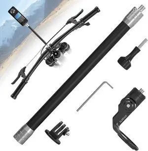 Aluminum Motorcycle Bike Handlebar Mount for Insta360 X5,Bike Handlebar Selfie Stick Mount with Adjustable Aluminium Alloy Rod for Insta360 X5 X4 X3 X2 X, Action 5Pro/4/3,GoPro Aluminum Motorcycle Bike Handlebar Mount for Insta360 X5,Bike Handlebar Selfie Stick Mount with Adjustable Aluminium Alloy Rod for Insta360 X5 X4 X3 X2 X, Action 5Pro/4/3,GoPro