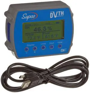 DVTH Temperature and Humidity Data Logger with Graphic Display | Compact 4 x 3.05 x 1.5 in Monitor and Measurement Recorder for Refrigerators, Freezers, Storage, Greenhouses, and Florists DVTH Temperature and Humidity Data Logger with Graphic Display | Compact 4 x 3.05 x 1.5 in Monitor and Measurement Recorder for Refrigerators, Freezers, Storage, Greenhouses, and Florists