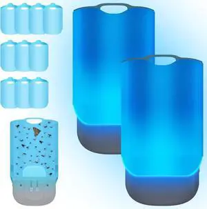 Flying Insect Trap for Indoors Plug-in Bug Catcher with UV Light for Fruit Flies, Gnats, Mosquitoes Safe for Kitchen & Home Plug in Insect Killer Device (2 Devices & 10 Refills) Flying Insect Trap for Indoors Plug-in Bug Catcher with UV Light for Fruit Flies, Gnats, Mosquitoes Safe for Kitchen & Home Plug in Insect Killer Device (2 Devices & 10 Refills)