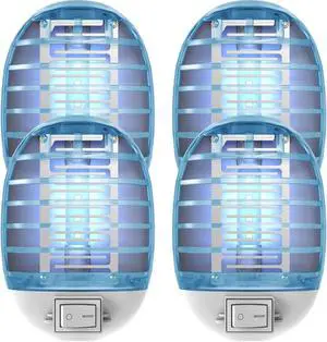 Bug Zapper Indoor, Mosquito Zapper Indoor with Blue Lights for Living Room | 4 Packs Electronic Mosquito Trap indoor, Mosquitoes Killer for Home, Fly Trap Insect Killerfor Kitchen, Baby Room Bug Zapper Indoor, Mosquito Zapper Indoor with Blue Lights for Living Room | 4 Packs Electronic Mosquito Trap indoor, Mosquitoes Killer for Home, Fly Trap Insect Killerfor Kitchen, Baby Room