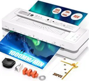 13" 4-Roller Commercial 11x17 Laminator Machine,3-10 Mil Thickness | Fast 55s Warm-Up & 1000mm/min Laminating Speed for Laminating A3/A4/A6 Size, Includes 30 Sheets for Office, School, White 13" 4-Roller Commercial 11x17 Laminator Machine,3-10 Mil Thickness | Fast 55s Warm-Up & 1000mm/min Laminating Speed for Laminating A3/A4/A6 Size, Includes 30 Sheets for Office, School, White