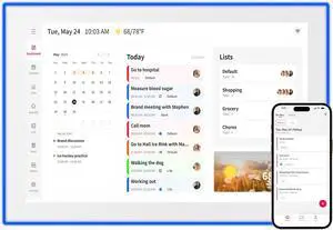 Moonka 10.1" Wall Planner Digital Calendar & Chore Chart with LED Reminder Light, Smart Full HD Touchscreen Interactive Display for Family Schedules, Meal Planner, To Do List Moonka 10.1" Wall Planner Digital Calendar & Chore Chart with LED Reminder Light, Smart Full HD Touchscreen Interactive Display for Family Schedules, Meal Planner, To Do List