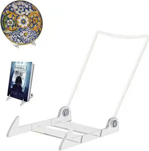 - 5.5" Clear Acrylic Display Stand Made in USA - 12 Pack | Holds Plates, Pictures, Photos, Books, Frames, Posters & Art - Sturdy, Adjustable, Great for Home, Office or Retail Use - 5.5" Clear Acrylic Display Stand Made in USA - 12 Pack | Holds Plates, Pictures, Photos, Books, Frames, Posters & Art - Sturdy, Adjustable, Great for Home, Office or Retail Use