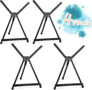 4 Pack 15" to 21" Tabletop Easel for Painting &Display | Black Aluminum Tripod with Rubber Feet, Holds Canvas, Paintings, Books, Photos, Signs 4 Pack 15" to 21" Tabletop Easel for Painting &Display | Black Aluminum Tripod with Rubber Feet, Holds Canvas, Paintings, Books, Photos, Signs