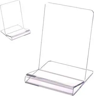 2 Pack Acrylic Book Stand, Clear Easel Stand for Display, A4 | Book Display Stand for Album, CD, Vinyl Record, Magazine, Comic Book, Postcard, Picture, Plate, Artworks, Phone, Tablet 2 Pack Acrylic Book Stand, Clear Easel Stand for Display, A4 | Book Display Stand for Album, CD, Vinyl Record, Magazine, Comic Book, Postcard, Picture, Plate, Artworks, Phone, Tablet