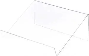 Clear Acrylic Slightly Elevated Book Display Stand with 1.5" Ledge, 12" W x 9" D x 4.5" H Clear Acrylic Slightly Elevated Book Display Stand with 1.5" Ledge, 12" W x 9" D x 4.5" H