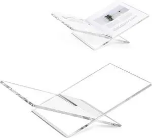 Acrylic Book Stands for Display, 15.8 x 9.5 x 4.3 in Open Bookstand | Coffee Table Book Stand, Display Easel for Quran, Magazine, Art, Cook Book, Bible, Textbooks - Clear Acrylic Book Stands for Display, 15.8 x 9.5 x 4.3 in Open Bookstand | Coffee Table Book Stand, Display Easel for Quran, Magazine, Art, Cook Book, Bible, Textbooks - Clear
