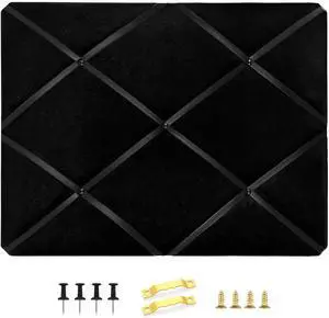 Black Fabric Memo Bulletin Board, 23.6x17.7 inches Velvet Pin Board for Wall, Vision Board Message Board Cork Board with Criss-Cross Ribbons for Home Office School Wall Decor(BK Velvet,4560) Black Fabric Memo Bulletin Board, 23.6x17.7 inches Velvet Pin Board for Wall, Vision Board Message Board Cork Board with Criss-Cross Ribbons for Home Office School Wall Decor(BK Velvet,4560)