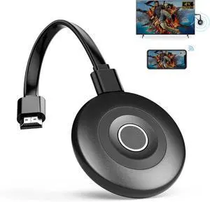 True 4K Wireless Display Adapter, Plug & Play, HDMI Dongle 5G+2.4G Wireless Screen Mirroring Cast from Smartphone Tablet Laptop PC to HDTV/Monitor/Projector, Support AirPlay DLNA Miracast True 4K Wireless Display Adapter, Plug & Play, HDMI Dongle 5G+2.4G Wireless Screen Mirroring Cast from Smartphone Tablet Laptop PC to HDTV/Monitor/Projector, Support AirPlay DLNA Miracast