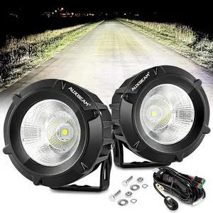 3.5'' 50W White LED Off-road Lights Spot Flood Combo Pods | 4'' Round Pod Lights, 5000LM Driving Light Pod, with Wiring Harness Kit, Pod Lights for Jeep Truck ATV SUV Motorcycle 3.5'' 50W White LED Off-road Lights Spot Flood Combo Pods | 4'' Round Pod Lights, 5000LM Driving Light Pod, with Wiring Harness Kit, Pod Lights for Jeep Truck ATV SUV Motorcycle