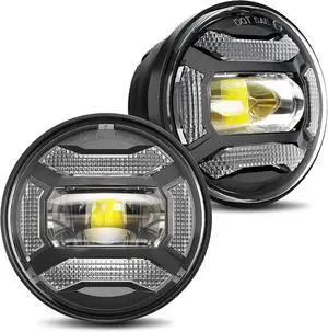 DOT Black 60W 4.5 Inch LED Passing Light with DRL LED Fog Lamps for Motorcycles Auxiliary Light Bulb Motorcycle Projector Driving Lamp DOT Black 60W 4.5 Inch LED Passing Light with DRL LED Fog Lamps for Motorcycles Auxiliary Light Bulb Motorcycle Projector Driving Lamp