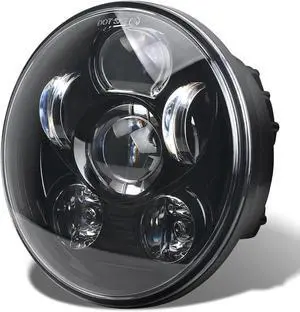 5.75 Inch 6-Lens Multi-Projector LED Motorcycle Headlight, Black Round Headlamp Compatible with Harley Davidson Sportster 883 1200 Dyna Wide Glide Low Rider Softail,DOT Certified 5.75 Inch 6-Lens Multi-Projector LED Motorcycle Headlight, Black Round Headlamp Compatible with Harley Davidson Sportster 883 1200 Dyna Wide Glide Low Rider Softail,DOT Certified