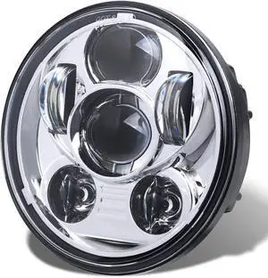 5.75 Inch 6-Lens Multi-Projector LED Motorcycle Headlight, Chrome Round Headlamp Compatible with Harley Davidson Sportster 883 1200 Dyna Wide Glide Low Rider Softail,DOT Certified 5.75 Inch 6-Lens Multi-Projector LED Motorcycle Headlight, Chrome Round Headlamp Compatible with Harley Davidson Sportster 883 1200 Dyna Wide Glide Low Rider Softail,DOT Certified