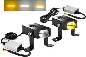 2PCS Mini Projector Grill Driving Lights Amber White 4 Modes LED Fog Lights Super Bright Off Road Lighting for Truck Motorcycle UTV ATV 2PCS Mini Projector Grill Driving Lights Amber White 4 Modes LED Fog Lights Super Bright Off Road Lighting for Truck Motorcycle UTV ATV