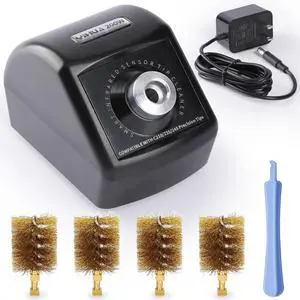 200W Motorized Soldering Tip Cleaner with Infra-red Sensor, 6 Brass Wool Brushes, 12V Power Adapter, Pry Bar Compact Soldering Iron Tip Cleaner, Compatible with C210, C245, C235 Tips 200W Motorized Soldering Tip Cleaner with Infra-red Sensor, 6 Brass Wool Brushes, 12V Power Adapter, Pry Bar Compact Soldering Iron Tip Cleaner, Compatible with C210, C245, C235 Tips