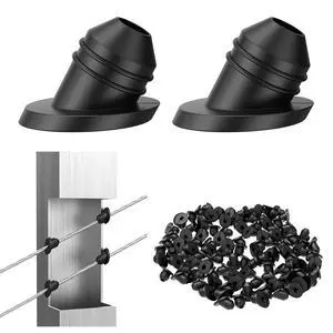 100 Pack 30 Degree Replaceable Cable Railing Rubber Grommets for 1/8" 5/32" 3/16" Cables for Metal Cable Railing Posts, Cable Railing Kit Protector Sleeve Grommet, Cable Protective Sleeves, BCR30 100 Pack 30 Degree Replaceable Cable Railing Rubber Grommets for 1/8" 5/32" 3/16" Cables for Metal Cable Railing Posts, Cable Railing Kit Protector Sleeve Grommet, Cable Protective Sleeves, BCR30
