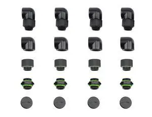 20 PCS Silver Chrome G1/4" Plug Fittings for Computer Water Cooling System (Black) 20 PCS Silver Chrome G1/4" Plug Fittings for Computer Water Cooling System (Black)
