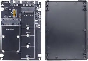M.2 mSATA to SATA Adapter Enclosure for SSD Storage Conversion | Aluminum Heat Dissipation Shell, Plug and Play Internal & External Dual Use SSD Converter Case M.2 mSATA to SATA Adapter Enclosure for SSD Storage Conversion | Aluminum Heat Dissipation Shell, Plug and Play Internal & External Dual Use SSD Converter Case