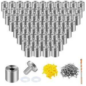 76 Pcs 1" X 1" Standoff Screws for Acrylic,Stainless Steel Standoff Screws,Wall Sign Standoff Mounting Hardware Advertising Glass Standoff Nail 76 Pcs 1" X 1" Standoff Screws for Acrylic,Stainless Steel Standoff Screws,Wall Sign Standoff Mounting Hardware Advertising Glass Standoff Nail