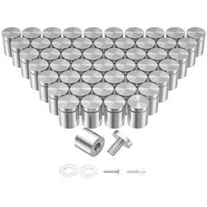 50 Pcs 1 x 1 Inch Stainless Steel Standoff Screws, Standoff Mounting Hardware Advertising for Acrylic Signs, Stand Off for Hanging Picture Frame, Silver 50 Pcs 1 x 1 Inch Stainless Steel Standoff Screws, Standoff Mounting Hardware Advertising for Acrylic Signs, Stand Off for Hanging Picture Frame, Silver
