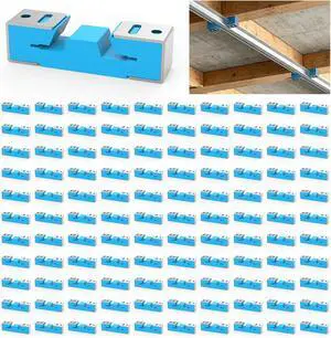 110 Pack Sound Isolation Clips, Blue Full Rubber Sound Blocking Clips for Soundproofing Resilient Channel, Reduce Noise for Home Theater, Apartment Walls and Ceilings, Recording Studio 110 Pack Sound Isolation Clips, Blue Full Rubber Sound Blocking Clips for Soundproofing Resilient Channel, Reduce Noise for Home Theater, Apartment Walls and Ceilings, Recording Studio