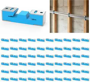 60 Pack Sound Isolation Clips, Blue Full Rubber Sound Blocking Clips for Soundproofing Resilient Channel, Reduce Noise for Home Theater, Apartment Walls and Ceilings, Recording Studio 60 Pack Sound Isolation Clips, Blue Full Rubber Sound Blocking Clips for Soundproofing Resilient Channel, Reduce Noise for Home Theater, Apartment Walls and Ceilings, Recording Studio